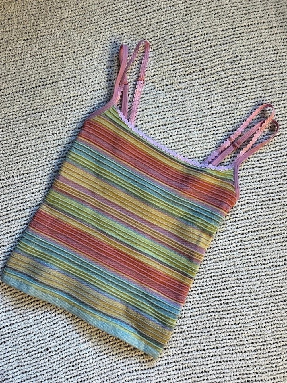 Anthropologie LyreBird Rainbow Glitter Tank Top 💗 Size XXS/XS